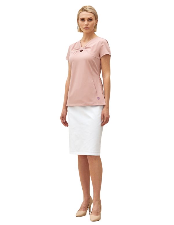 Treat in Style Women s Bow Neck Top - Powdery Pink Online now