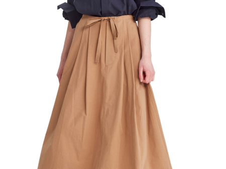 Pleated Twill Skirt For Sale