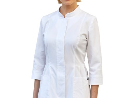 Treat in Style Women s Elegant Lab Coat Short - White Online Sale