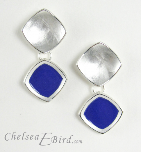 Chroma Drop Stud Enamel Earrings by Chelsea Bird For Cheap