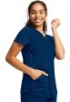 Cherokee Women s 2-Pocket V-Neck Top - Navy Online