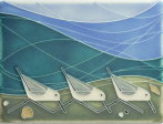 Ceramic Beach Birds Tile by Motawi Tileworks Online Hot Sale