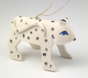 Porcelain Snow Leopard Ornament by Beth DiCara Fashion