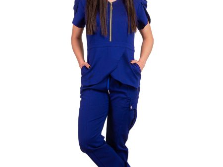 simply-scrubs Women s Dutch Tulip Set - Midnight Blue Hot on Sale