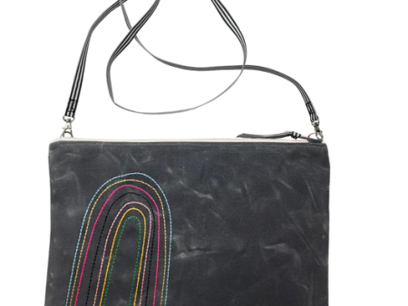 Small Waxed Canvas Rainbow Cross Body Bag by K studio Online now