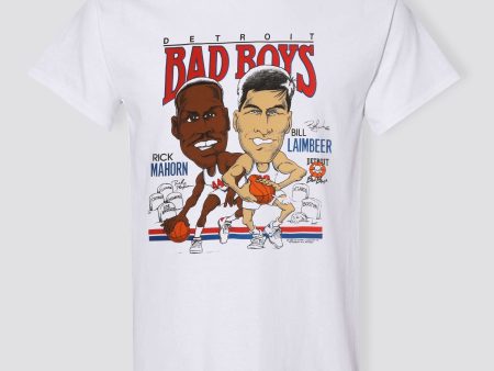 Rick Mahorn-Bill Laimbeer Caricature T-Shirt Online Hot Sale