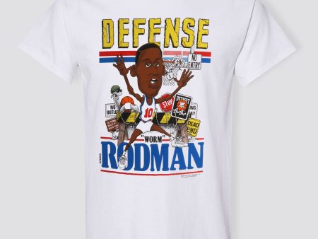 Dennis Rodman DEFENSE Caricature T-Shirt Fashion