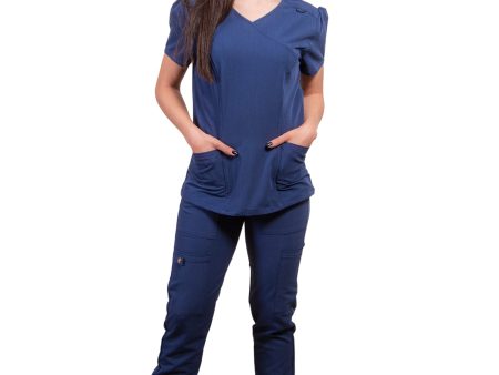 simply-scrubs Women s Hybrid Jogger Set - Estate Navy Blue Hot on Sale