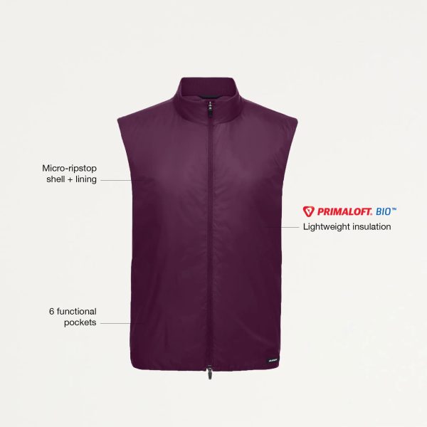 Jaanuu Men s Phantom Insulated Vest - Dark Amethyst Discount