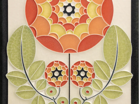 Ceramic Dahlia Tile by Motawi Tileworks Discount