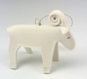 Porcelain Ram Ornament by Beth DiCara on Sale