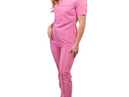 simply-scrubs Women s Sweet Heart Neck Set - Light Coral Online now