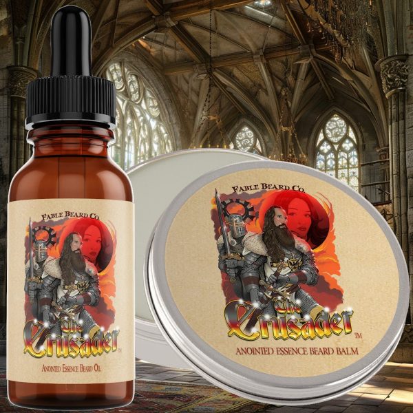 The Crusader - Beard Oil & Balm Kit - Ancient Citrus Musk, Lavender Soaked Sandalwood, and Eucalyptus Spice Discount