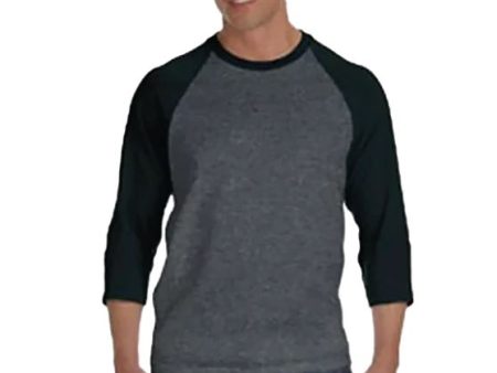 2184 Anvil Adult Heavyweight Raglan 3 Qtr Sleeve Tee Sale