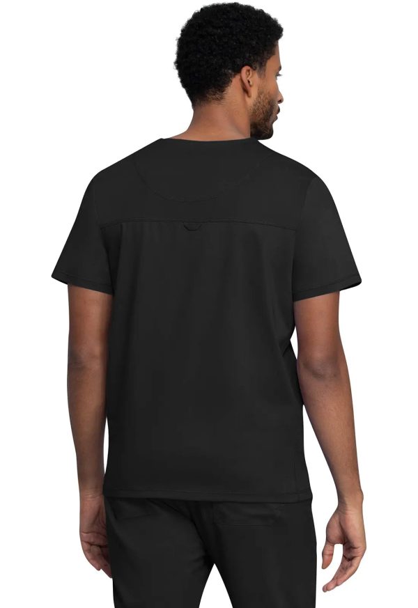 Cherokee Men s 2-Pocket Men s V-Neck Top - Black For Discount