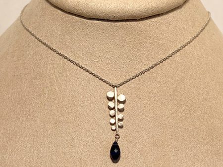 Small Fern Necklace with Kyanite by Ananda Khalsa Jewelry For Cheap