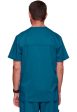 Cherokee Men s 3-Pocket V-Neck Top - Caribbean Blue For Discount