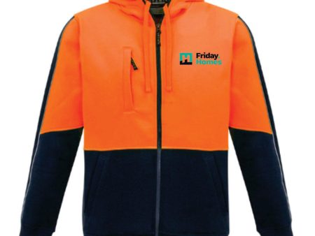 Friday Homes Hi Vis Full Zip Hoodie Fashion