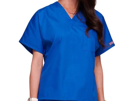 Cherokee Unisex V-Neck Tunic - Royal Blue For Cheap