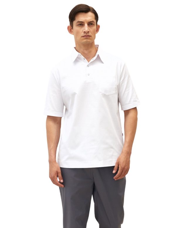 Treat in Style Men s Medical Polo Sports Shirt - White Online Hot Sale