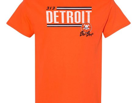 Detroit Bad Boys Classic T-Shirt - 313 Orange Hot on Sale