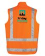 Friday Homes Winter Hi Vis Fleece Lined Vest Fashion