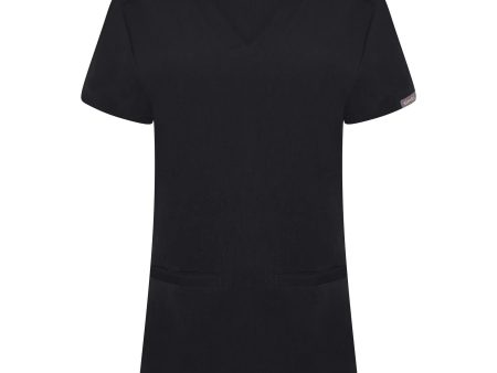 Simki Women s Ari Two Pocket Scrub Top - Black Online