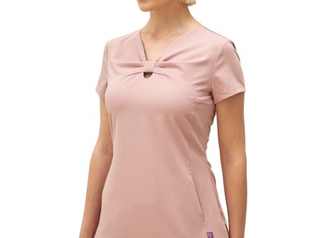 Treat in Style Women s Bow Neck Top - Powdery Pink Online now