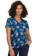 Koi Women s Early Energy Top - Moonlight Plaid Online now