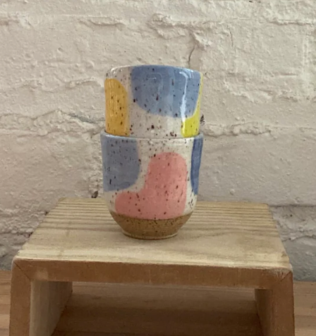 Party Pop Sake Cup by Rise and Shine Ceramics For Sale