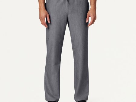 Jaanuu Men s Rhodes Everyday Straight-Leg Scrub Pant - Heather Gray For Discount