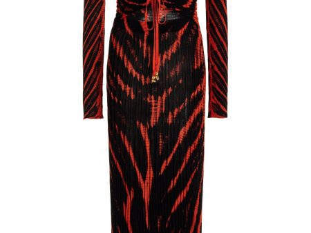 ALTUZARRA Mariama Print Maxi Dress in Pumpkin Shibori Online Sale