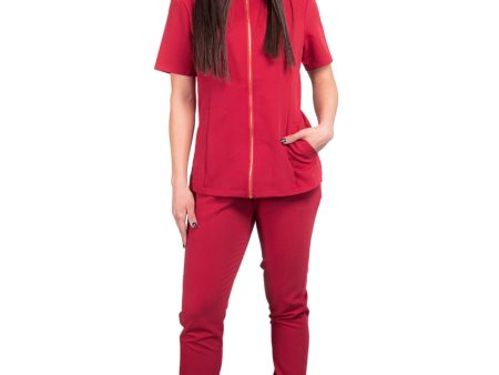 simply-scrubs Women s Biker Set - Red For Discount