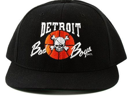 Wholesale * Detroit Bad Boys Flat Bill Snapback Cap Discount