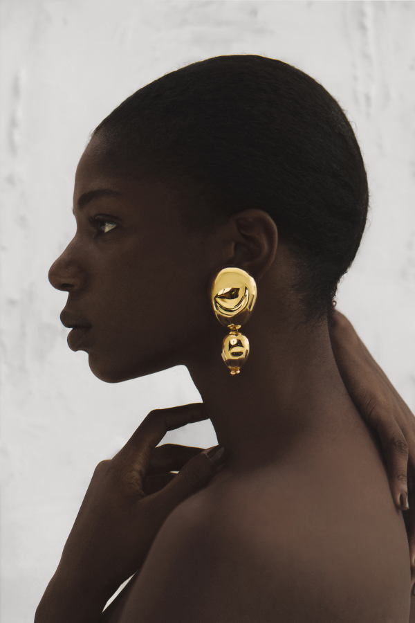 Exclusive Asymmetric Gold Oriente Earrings Cheap