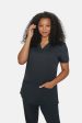 Simki Women s Ari Two Pocket Scrub Top - Soft Black Online now