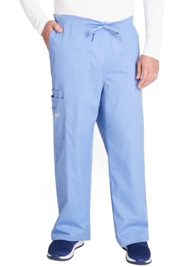 Cherokee Unisex 5-Pocket Drawstring Cargo Pant - Ceil Blue Sale