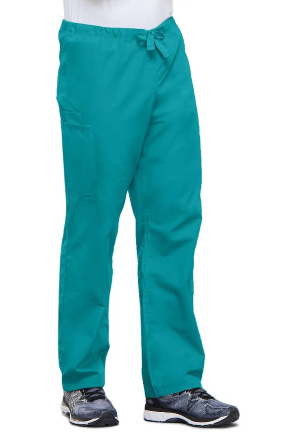 Cherokee Unisex 3-Pocket Drawstring Cargo Pant - Teal Online Hot Sale