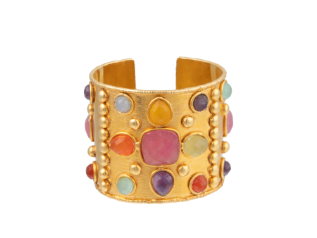 Berbere Cuff in Pink Jade on Sale