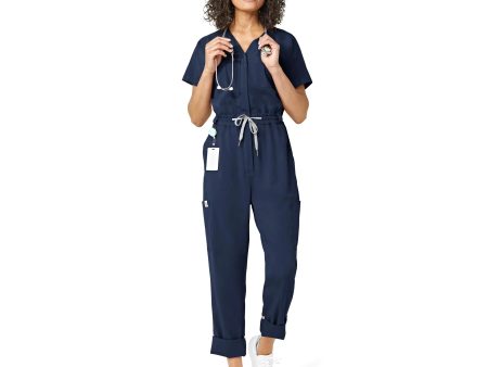 Wink Women s Zip Front Jumpsuit - Navy Supply