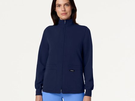 Jaanuu Women s Ceri Essential 6-Pocket Scrub Jacket - Midnight Navy Fashion