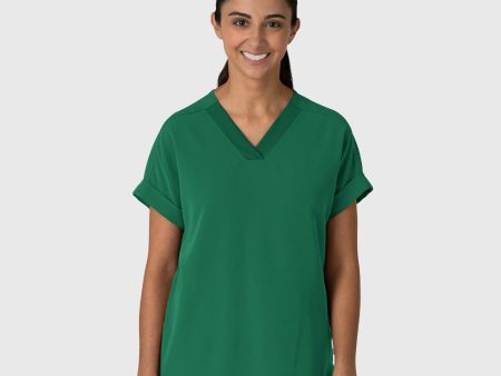 Wink Women s Drop Shoulder Boxy Scrub Top - Hunter Cheap