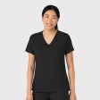 Wink Women s Tuck-In Scrub Top - Black Online