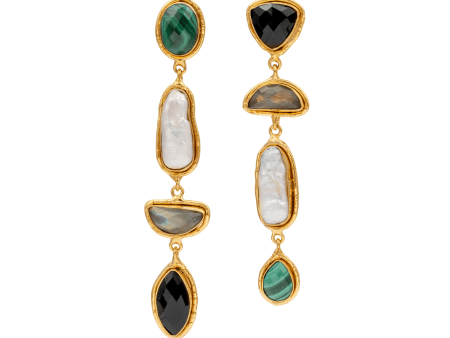 Cascade Malachite Earrings on Sale