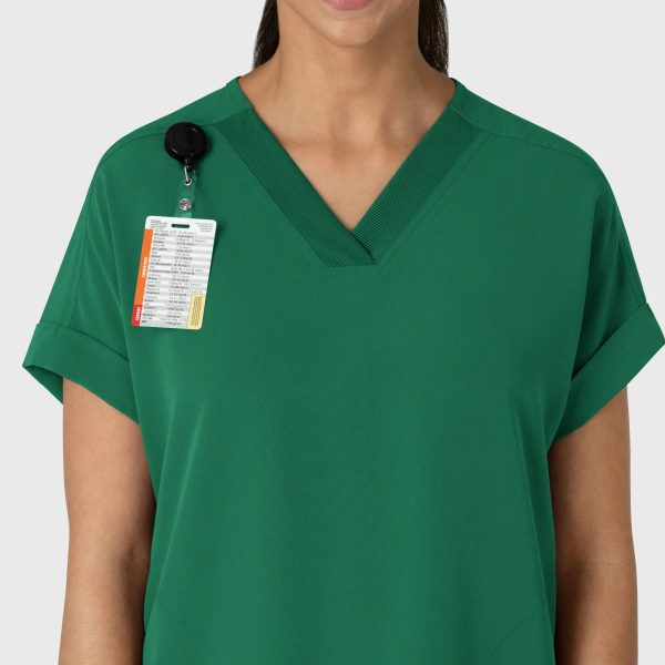 Wink Women s Drop Shoulder Boxy Scrub Top - Hunter Cheap