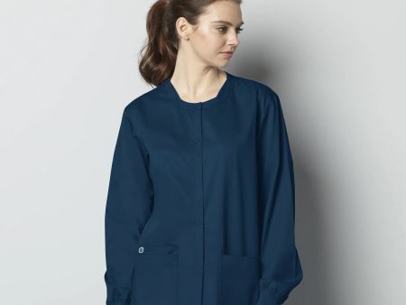 Wink Unisex Snap Front Jacket - Caribbean Blue For Cheap