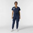 Wink Women s Cargo Jogger Scrub Jumpsuit - Navy Sale