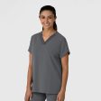 Wink Women s Drop Shoulder Boxy Scrub Top - Pewter Online Hot Sale