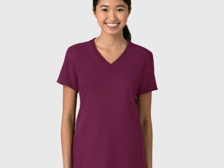 Wink Women s Thrive Flex-n-Reach V-Neck Scrub Top - Wine Online