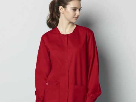 Wink Unisex Snap Front Jacket - Red Sale